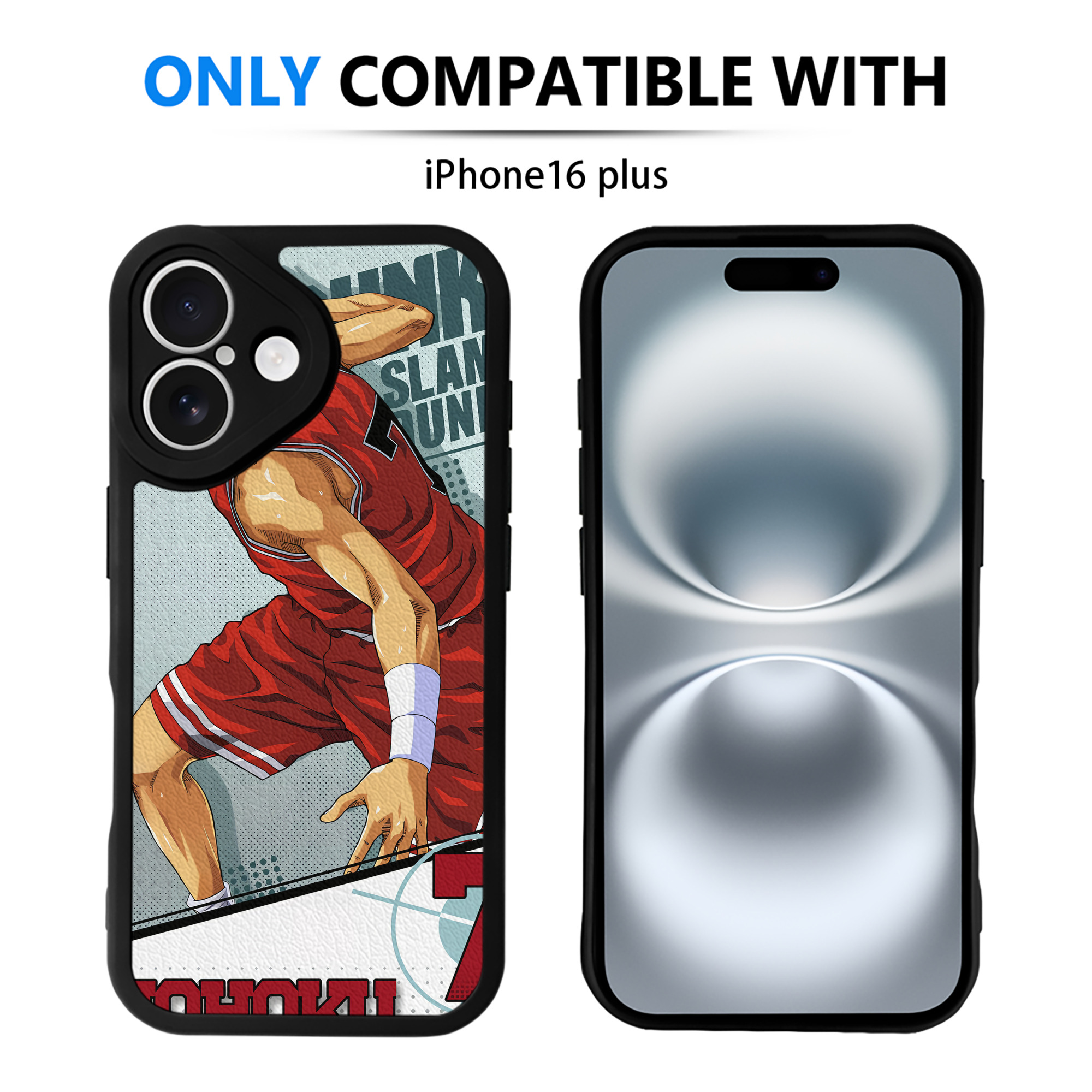 （画像用） SLAM DUNK／スラムダンク 【iPhone 16シリーズ対応】シリコンスマホケース（レザー調） 材質：シリコン